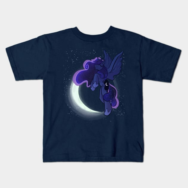 princess luna Kids T-Shirt by inkpocket